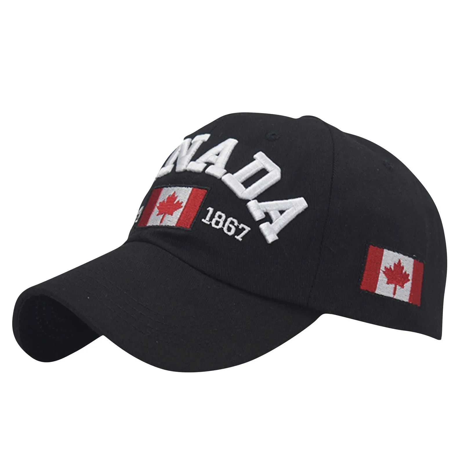 Canada Baseball Cap Adjustable Canada Hat For Men Women Kids Embroidered Maple Leaf Golf Hat Canada Souvenirs Hip Hop Golf Sport