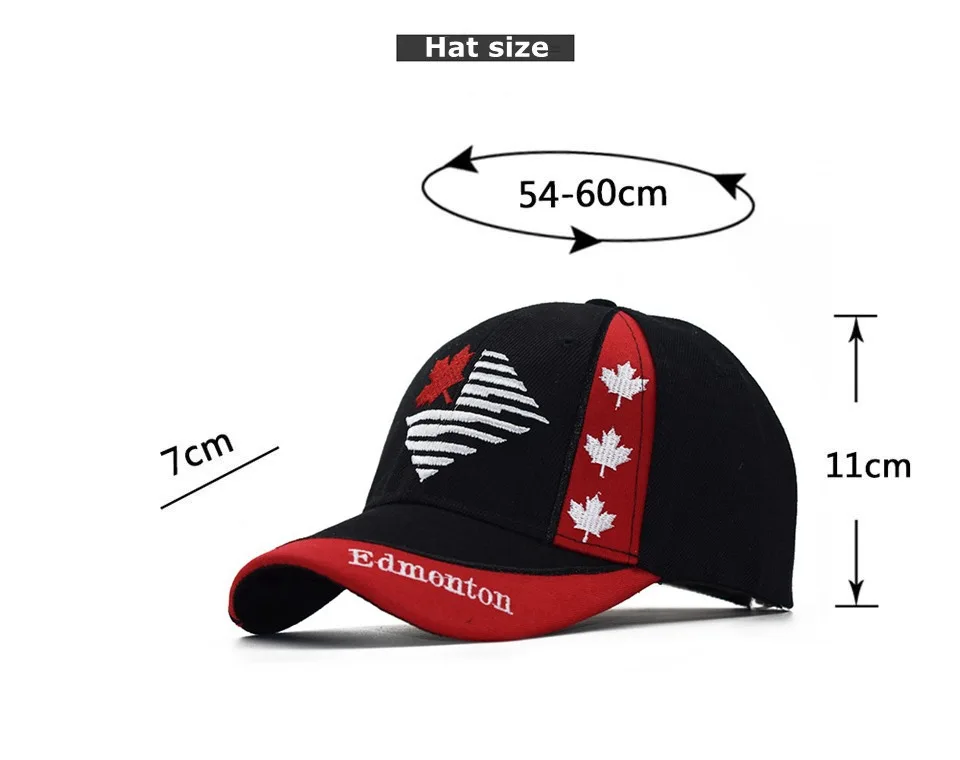 Canada Flag Men fishing Baseball Cap Of Embroidered Canada Hat Mens Snapback Bone Adjustable Women Baseball Hat Snapback Hat