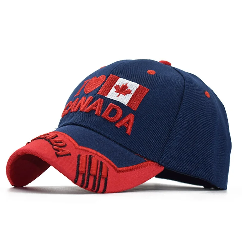 Canada Flag Men fishing Baseball Cap Of Embroidered Canada Hat Mens Snapback Bone Adjustable Women Baseball Hat Snapback Hat