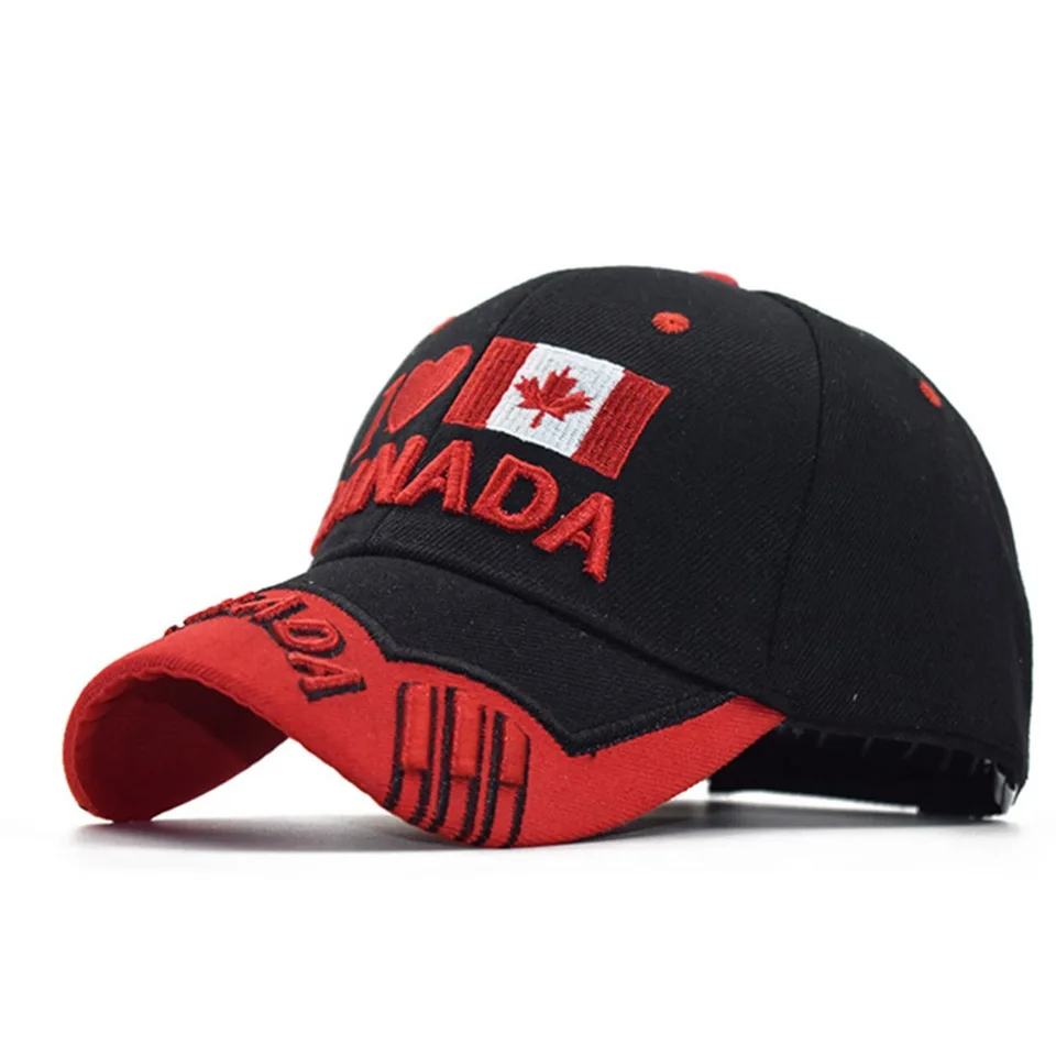 Canada Flag Men fishing Baseball Cap Of Embroidered Canada Hat Mens Snapback Bone Adjustable Women Baseball Hat Snapback Hat