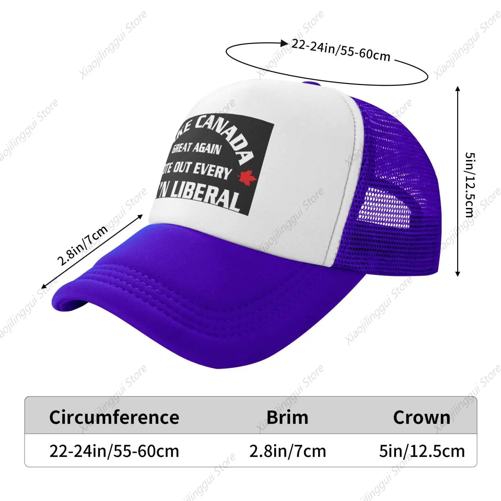 Vintage Baseball Cap for Men Women Make Canada Great Again Vote Out Every Liberal Trucker Hat Adjustable Sports Hat Red