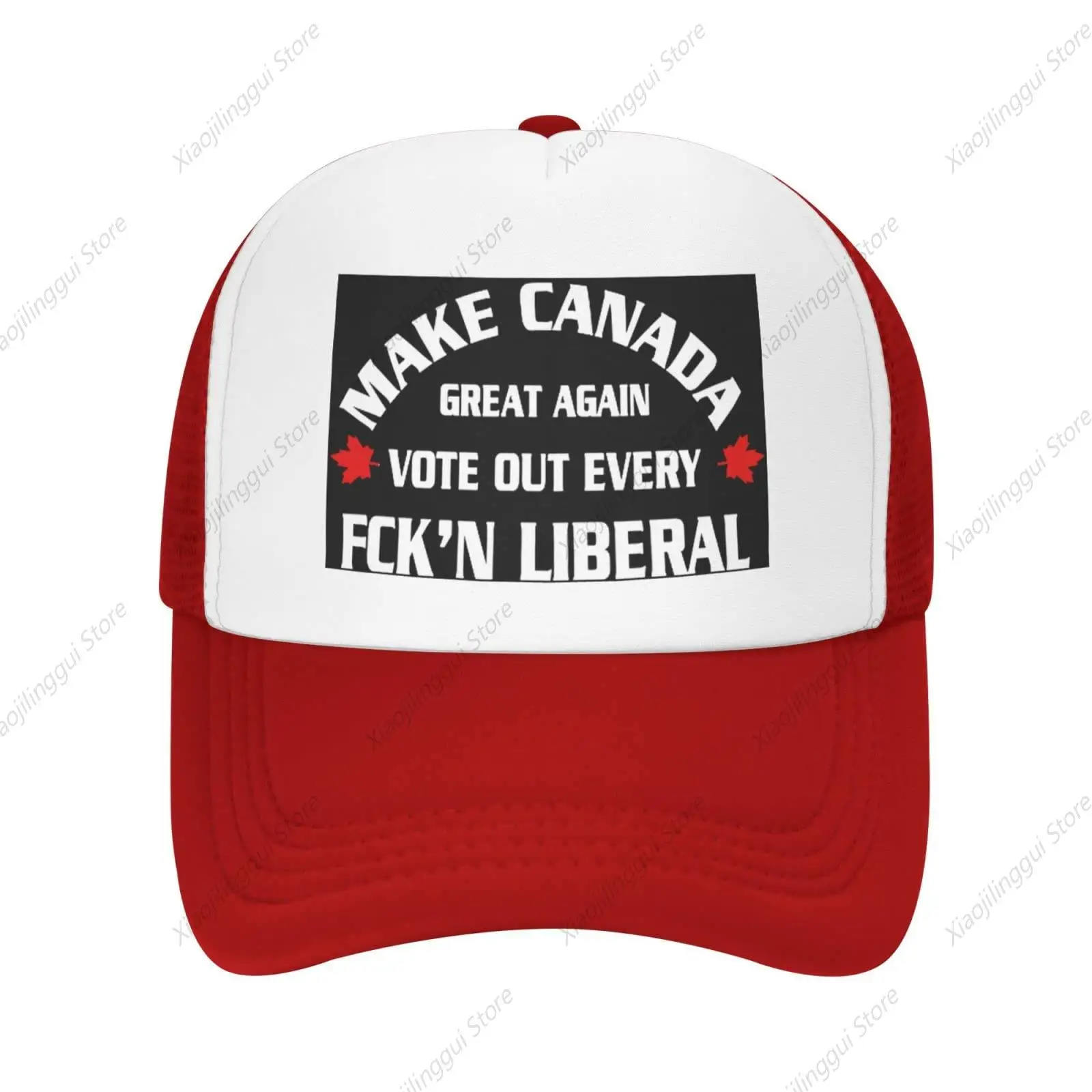 Vintage Baseball Cap for Men Women Make Canada Great Again Vote Out Every Liberal Trucker Hat Adjustable Sports Hat Red