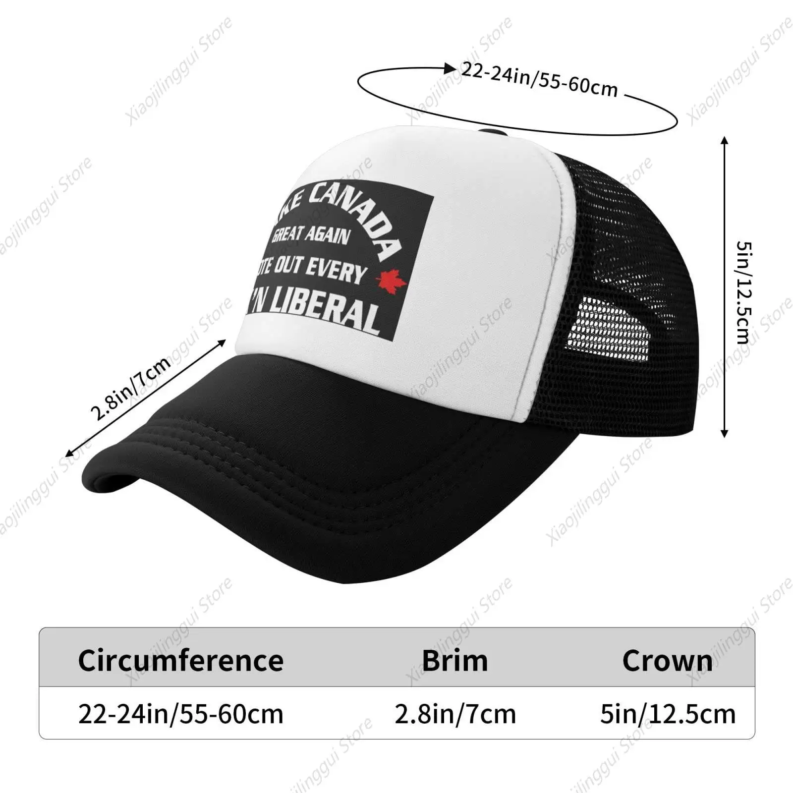 Vintage Baseball Cap for Men Women Make Canada Great Again Vote Out Every Liberal Trucker Hat Adjustable Sports Hat Red