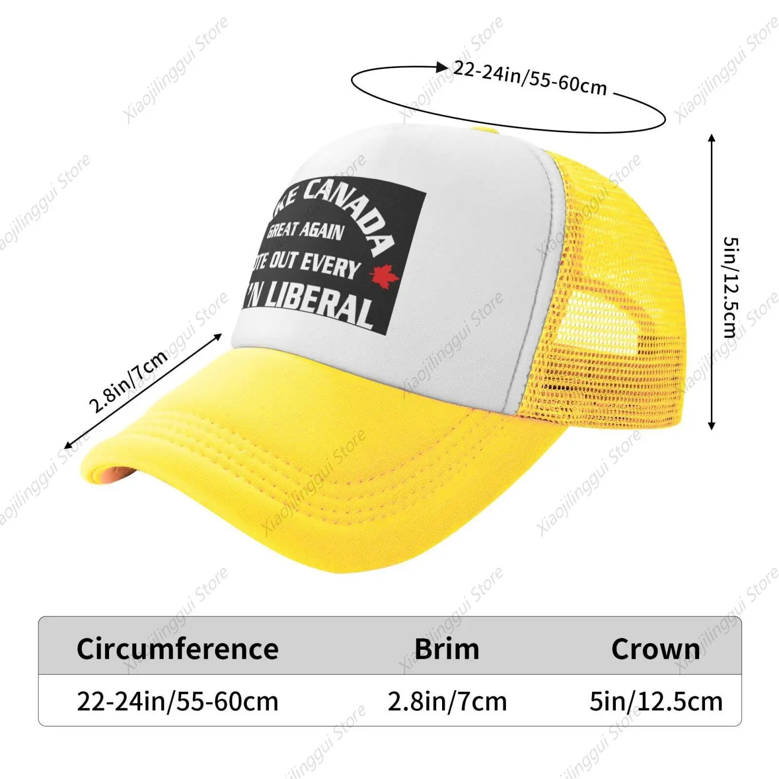 Vintage Baseball Cap for Men Women Make Canada Great Again Vote Out Every Liberal Trucker Hat Adjustable Sports Hat Red