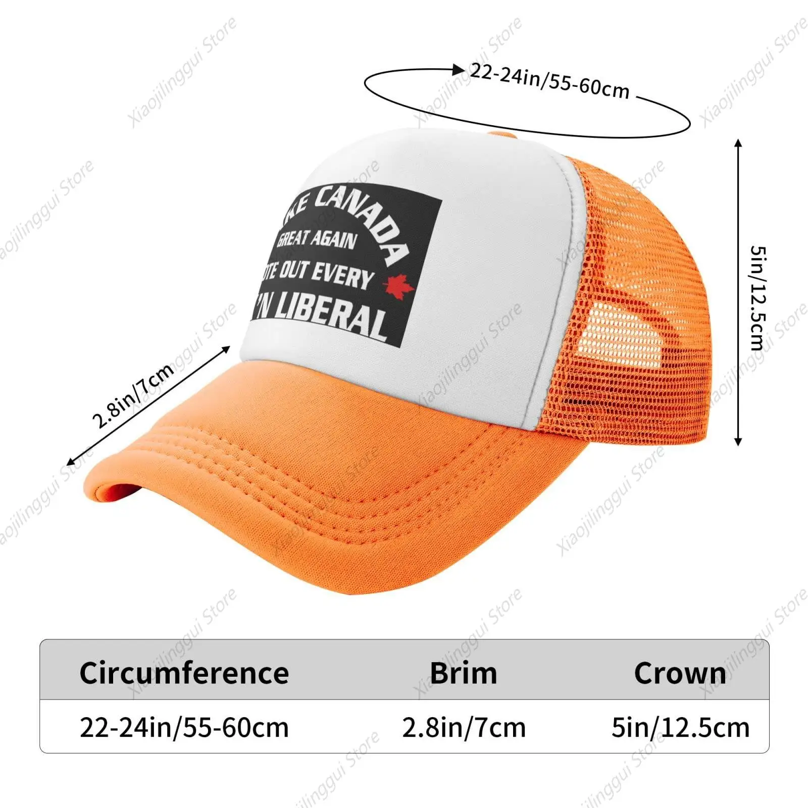 Vintage Baseball Cap for Men Women Make Canada Great Again Vote Out Every Liberal Trucker Hat Adjustable Sports Hat Red