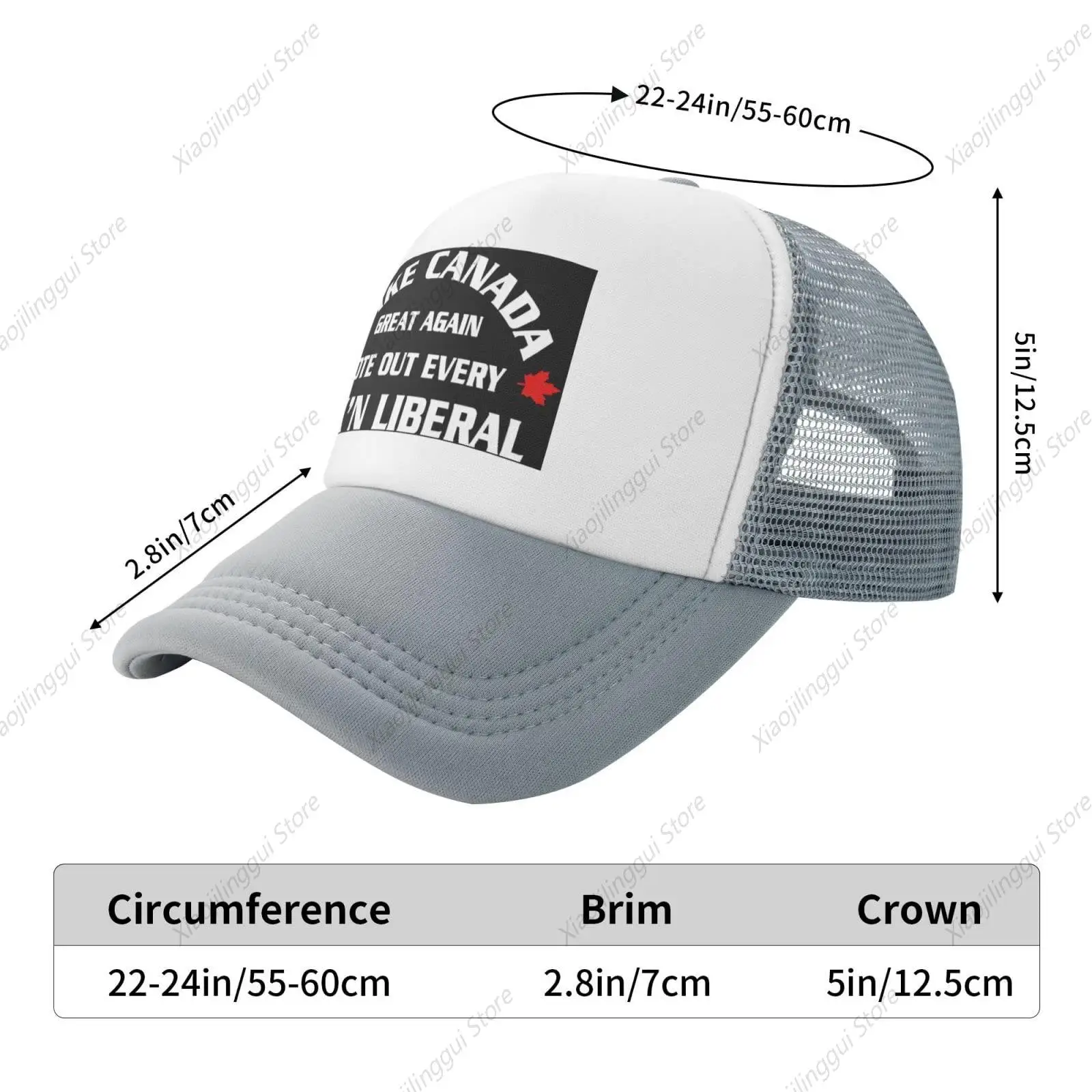 Vintage Baseball Cap for Men Women Make Canada Great Again Vote Out Every Liberal Trucker Hat Adjustable Sports Hat Red