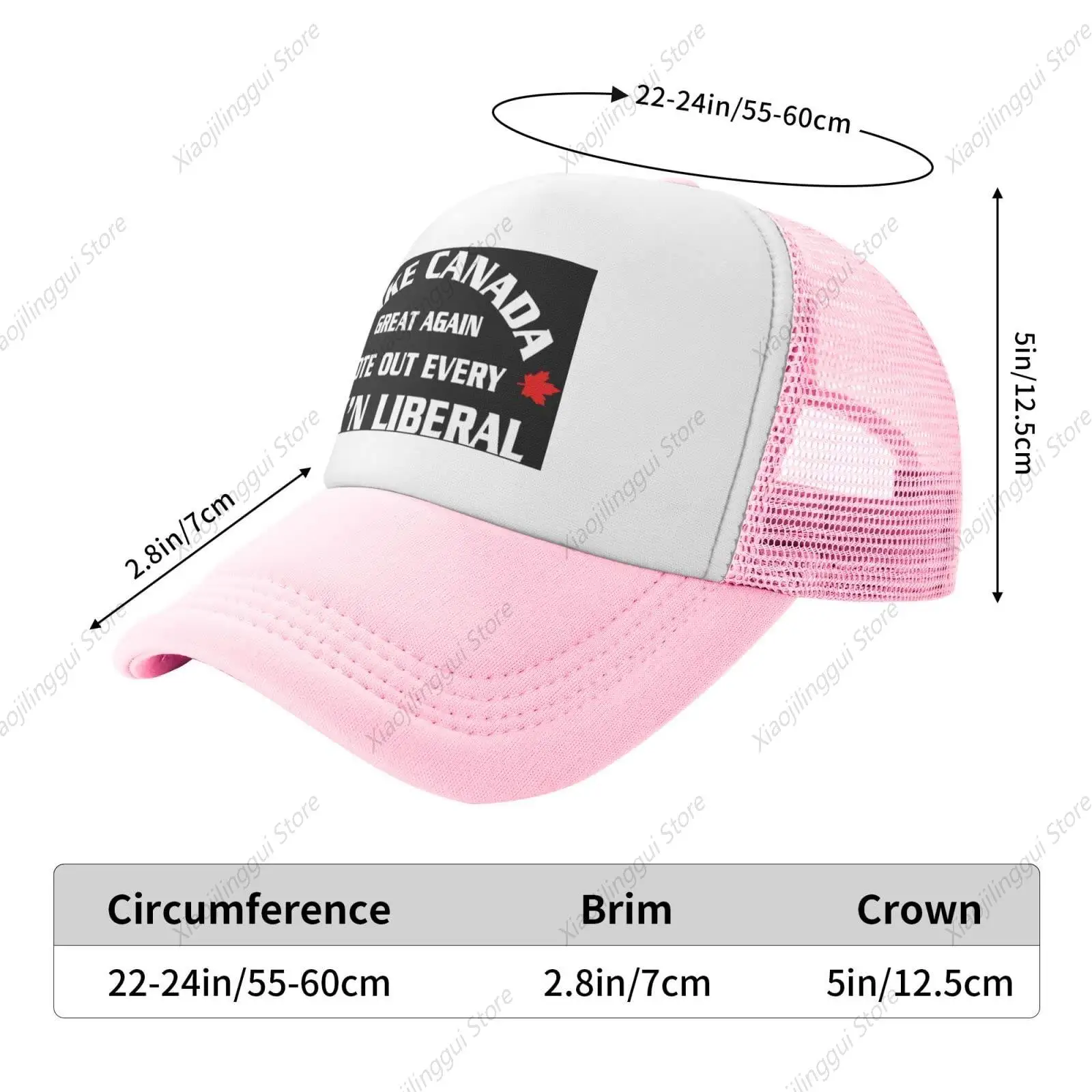 Vintage Baseball Cap for Men Women Make Canada Great Again Vote Out Every Liberal Trucker Hat Adjustable Sports Hat Red