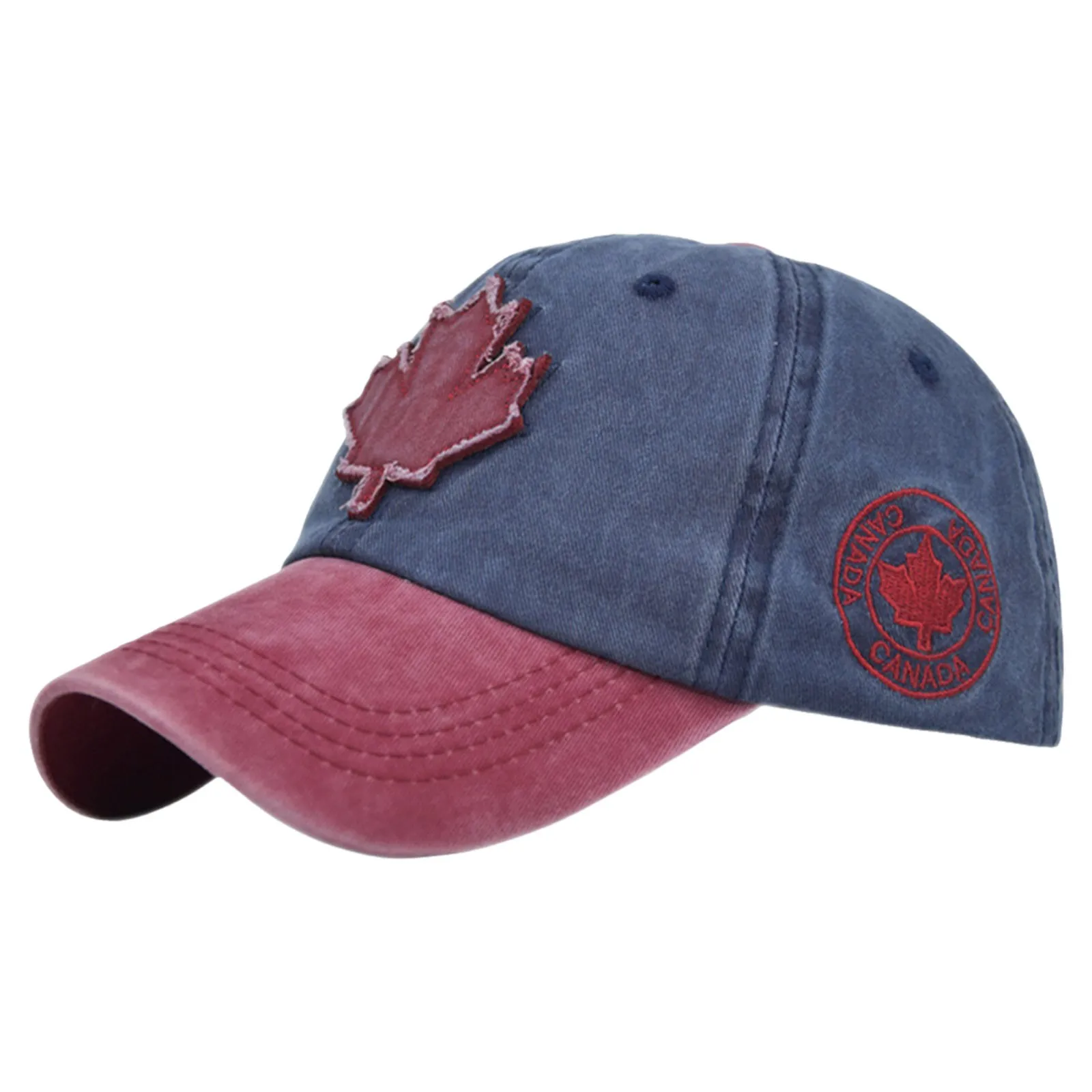 Fashion Summer Baseball Cap Canada Day Embroidered Maple Leaf Flag Adjustable Hat Hip Hip Hat Men Women Adjustable Baseball Cap