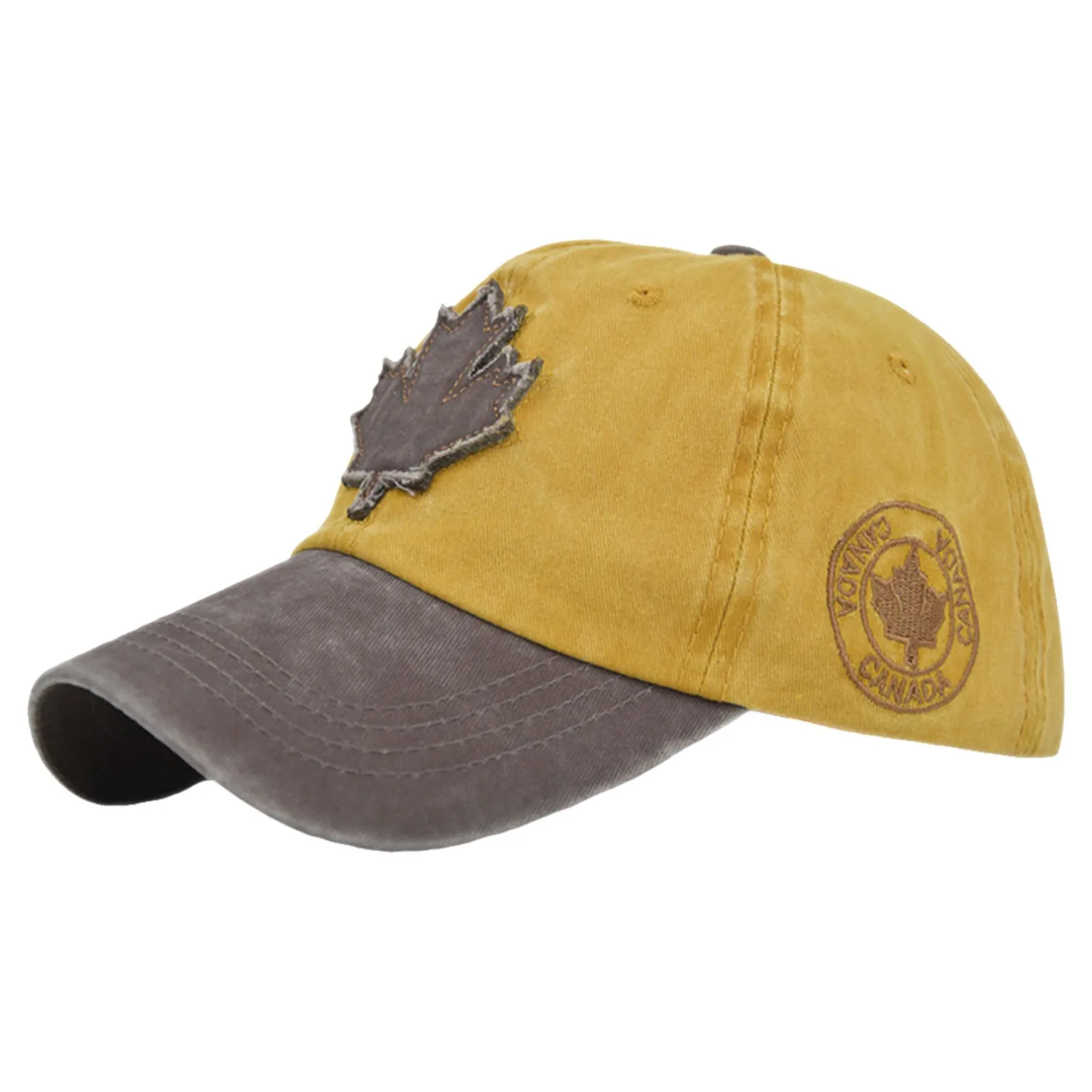 Fashion Summer Baseball Cap Canada Day Embroidered Maple Leaf Flag Adjustable Hat Hip Hip Hat Men Women Adjustable Baseball Cap