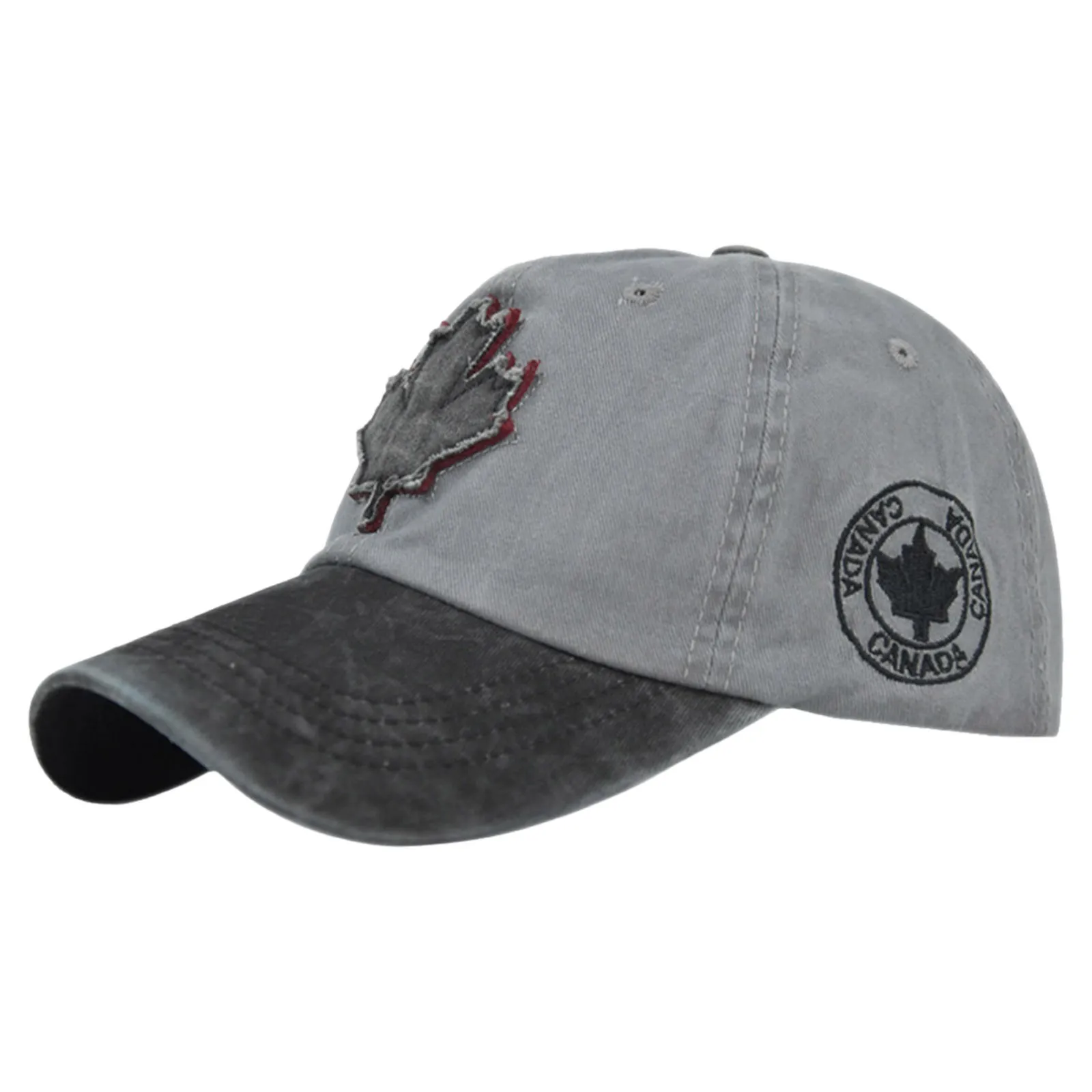 Fashion Summer Baseball Cap Canada Day Embroidered Maple Leaf Flag Adjustable Hat Hip Hip Hat Men Women Adjustable Baseball Cap