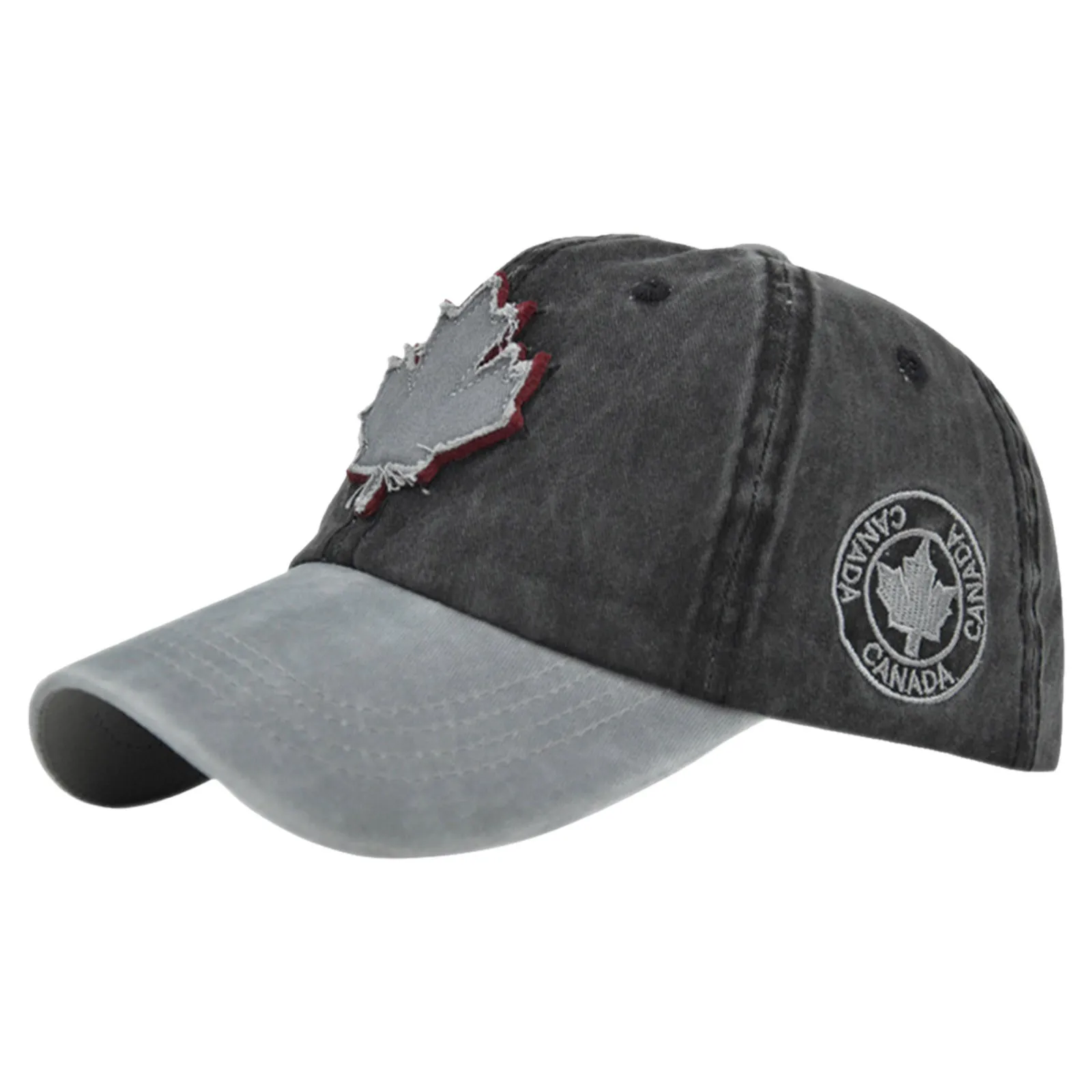 Fashion Summer Baseball Cap Canada Day Embroidered Maple Leaf Flag Adjustable Hat Hip Hip Hat Men Women Adjustable Baseball Cap