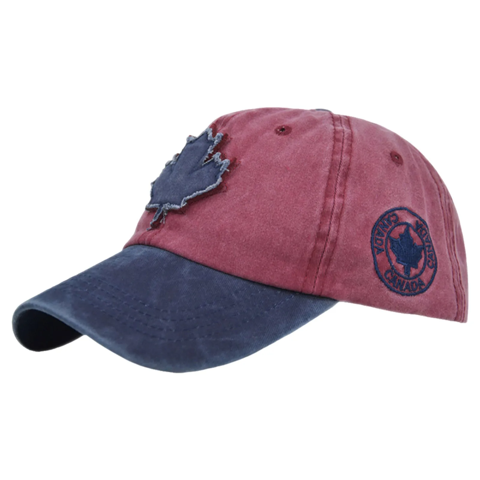 Fashion Summer Baseball Cap Canada Day Embroidered Maple Leaf Flag Adjustable Hat Hip Hip Hat Men Women Adjustable Baseball Cap