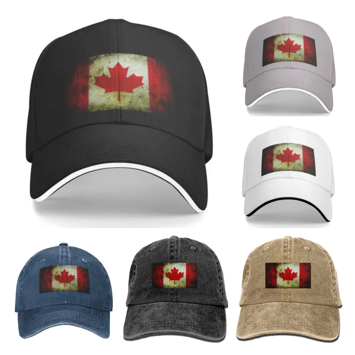Unisex Adult Vintage Canada Flag Washed Denim Cotton Sport Outdoor Baseball Cap Adjustable One Size Unisex Adult Vintage Canada Flag Washed Denim Cotton Sport Outdoor Baseball Cap Adjustable One Size