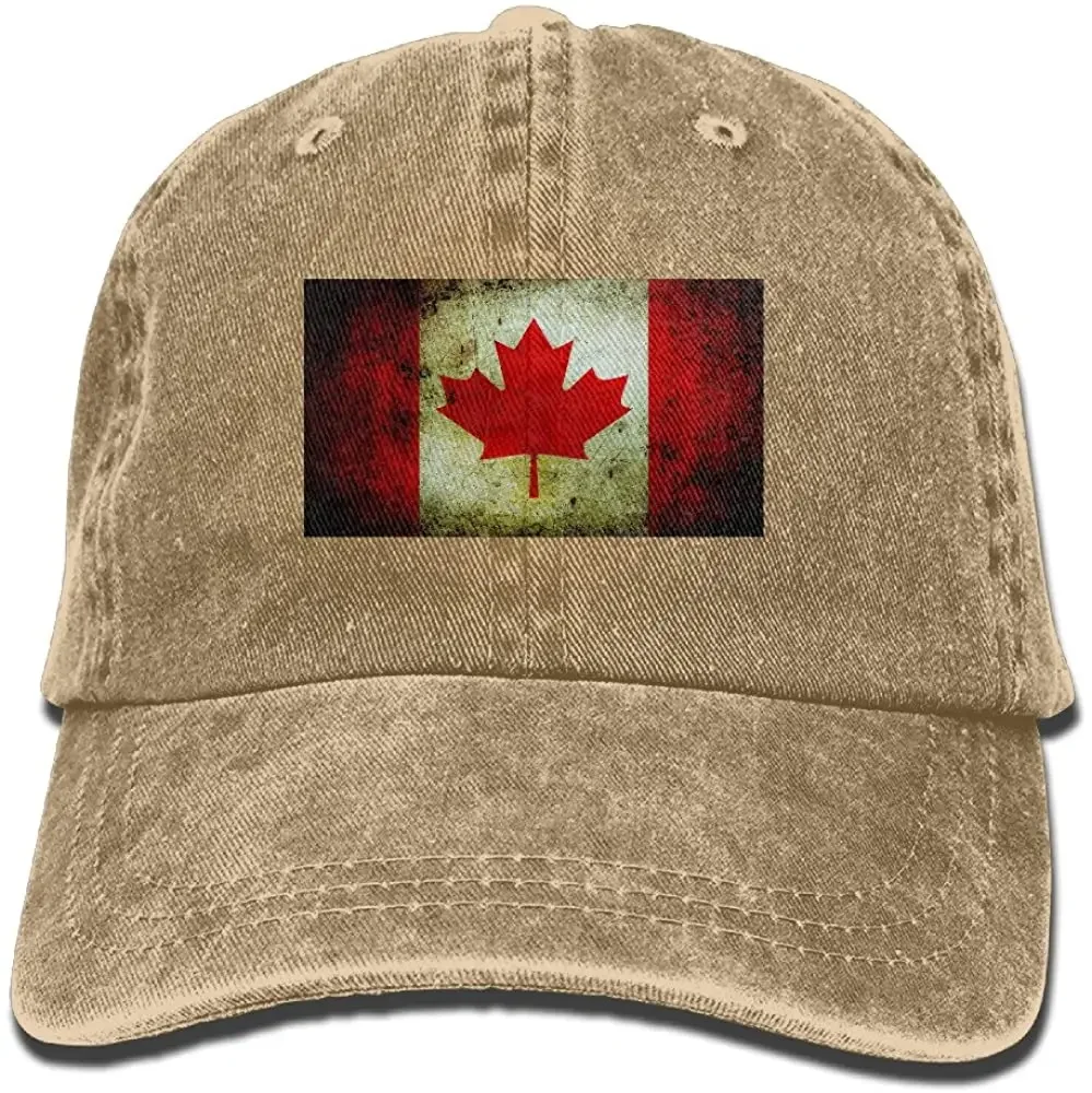Unisex Adult Vintage Canada Flag Washed Denim Cotton Sport Outdoor Baseball Cap Adjustable One Size Unisex Adult Vintage Canada Flag Washed Denim Cotton Sport Outdoor Baseball Cap Adjustable One Size