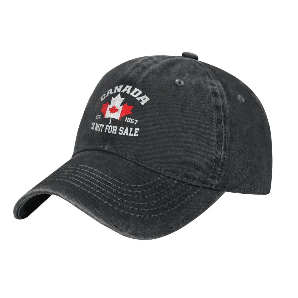 Canada Is Not For Sale EST. 1867 Denim Baseball Cap Tennis Skate Trucker Hat Summer Men Adult Vintage Sun Visors Baseball Caps