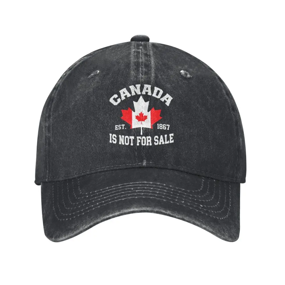 Canada Is Not For Sale EST. 1867 Denim Baseball Cap Tennis Skate Trucker Hat Summer Men Adult Vintage Sun Visors Baseball Caps