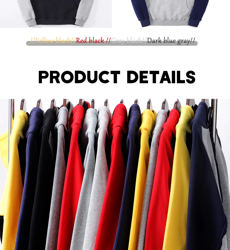 Color Collision Hoodie Men Women Autumn Winter Loose Oversized Clothing Warm Fleece Raglan Splicing Hooded Couple Sweatshirts