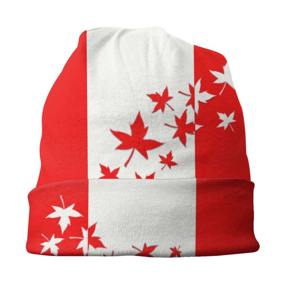 Canada Flag Bonnet Hat Knitted Hat Men Women Cool Unisex Adult Canadian Proud Winter Warm Skullies Beanies Caps