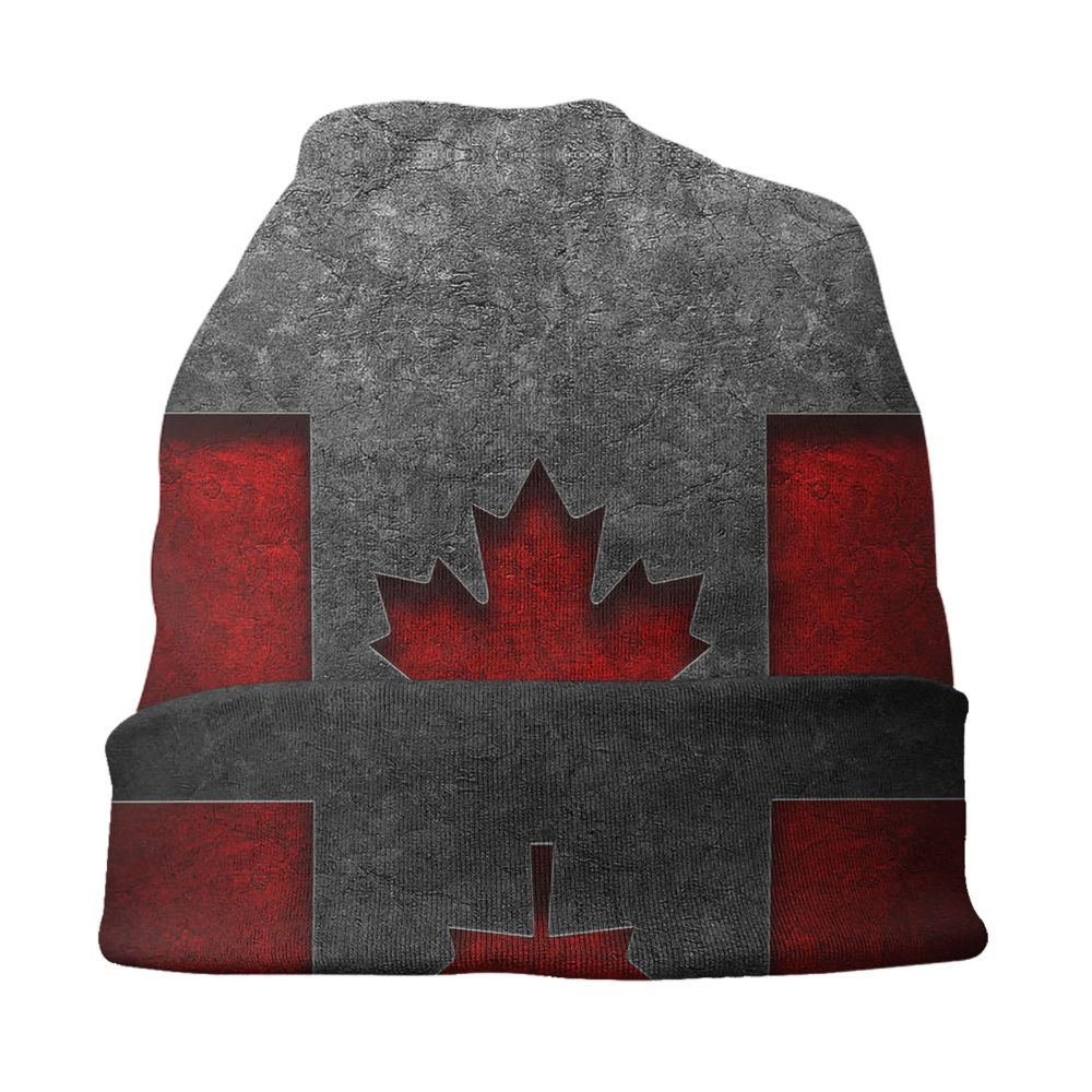 Canada Flag Bonnet Hat Knitted Hat Men Women Cool Unisex Adult Canadian Proud Winter Warm Skullies Beanies Caps
