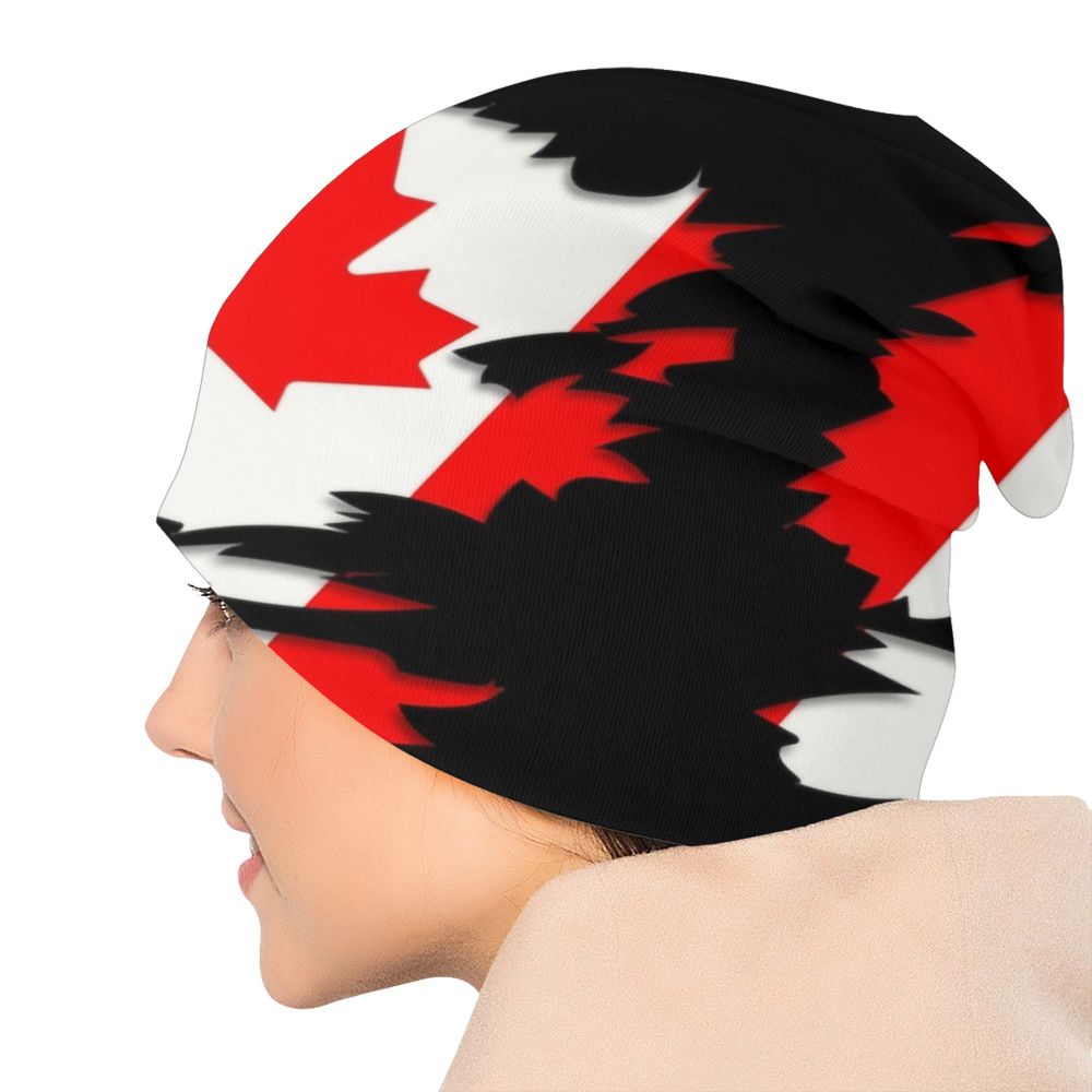 Canada Flag Bonnet Hat Knitted Hat Men Women Cool Unisex Adult Canadian Proud Winter Warm Skullies Beanies Caps