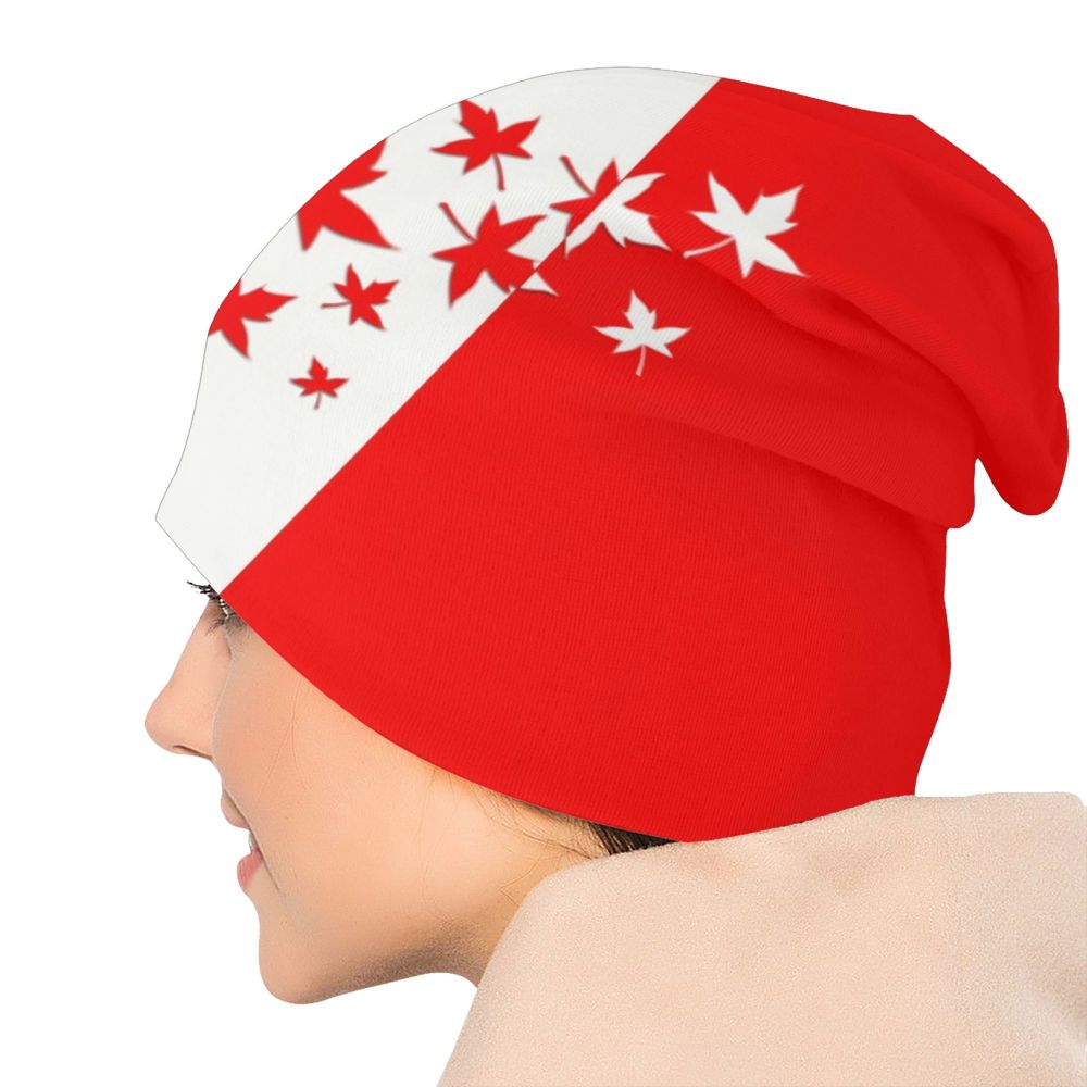 Canada Flag Bonnet Hat Knitted Hat Men Women Cool Unisex Adult Canadian Proud Winter Warm Skullies Beanies Caps