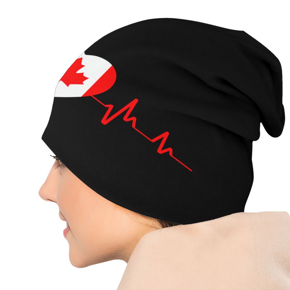 Canada Flag Bonnet Hat Knitted Hat Men Women Cool Unisex Adult Canadian Proud Winter Warm Skullies Beanies Caps
