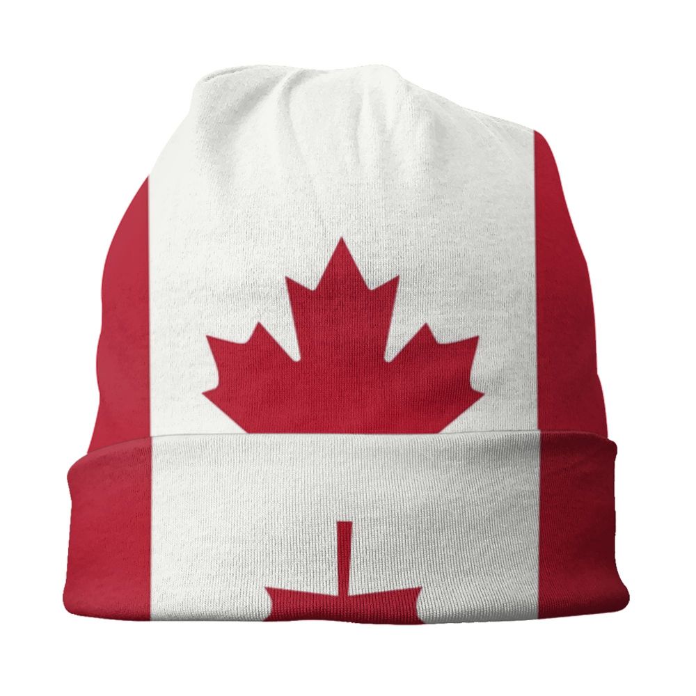 Canada Flag Bonnet Hat Knitted Hat Men Women Cool Unisex Adult Canadian Proud Winter Warm Skullies Beanies Caps