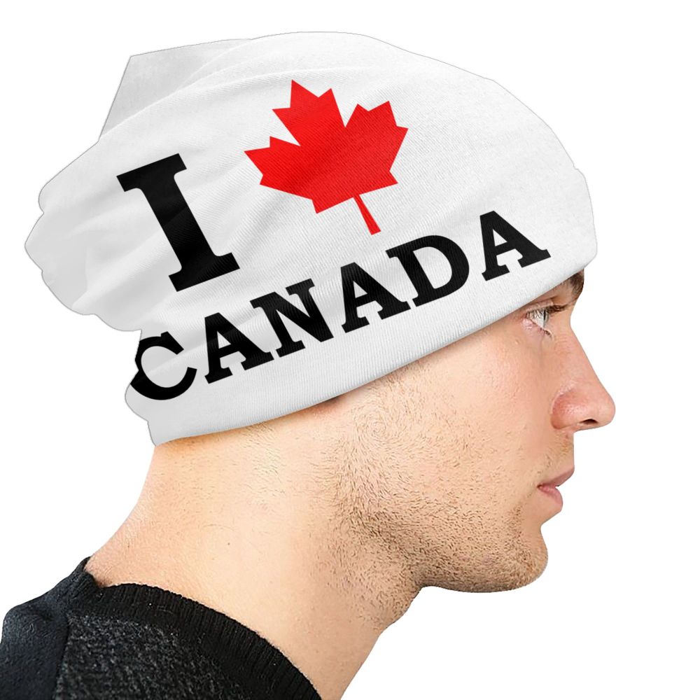 Canada Flag Bonnet Hat Knitted Hat Men Women Cool Unisex Adult Canadian Proud Winter Warm Skullies Beanies Caps