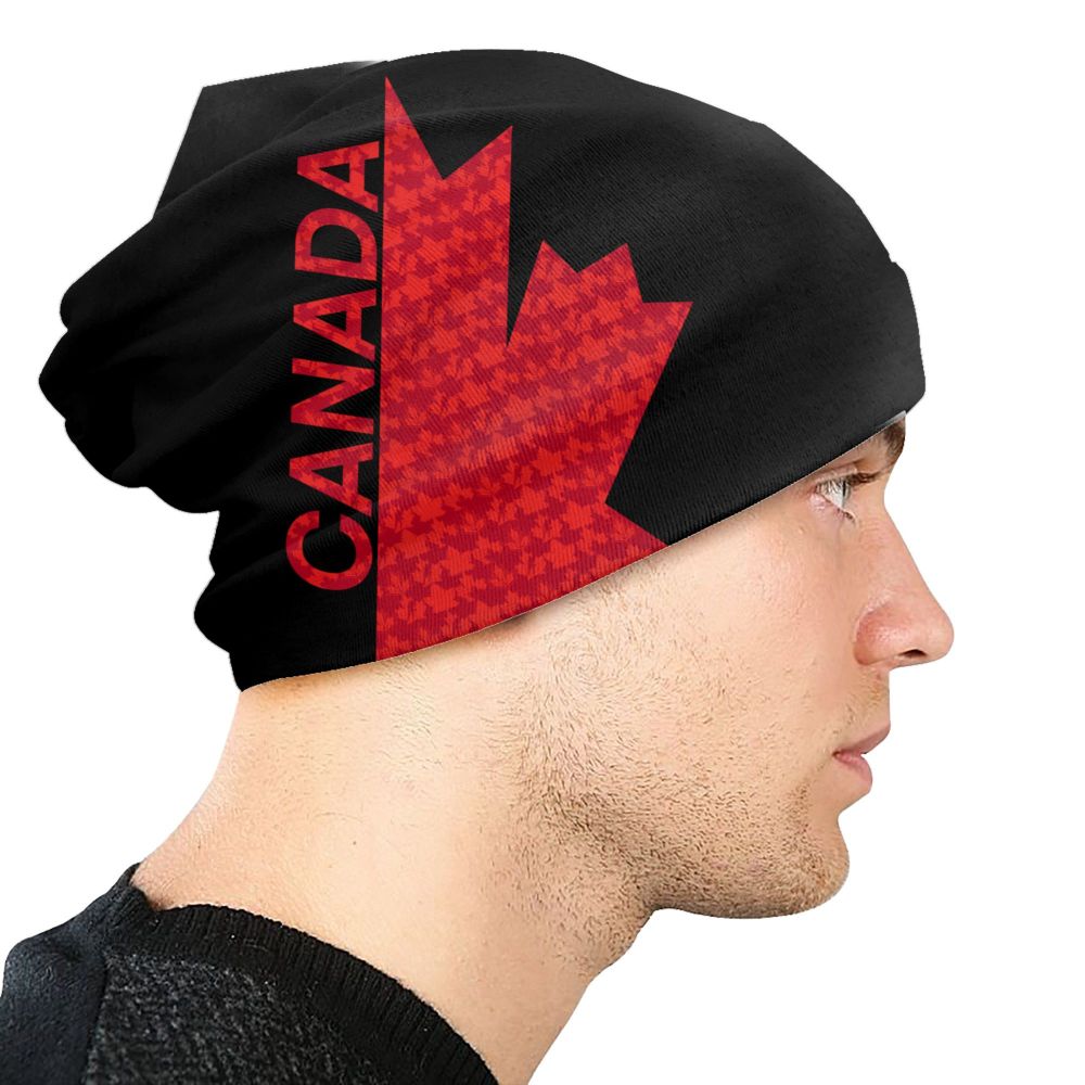 Canada Flag Bonnet Hat Knitted Hat Men Women Cool Unisex Adult Canadian Proud Winter Warm Skullies Beanies Caps