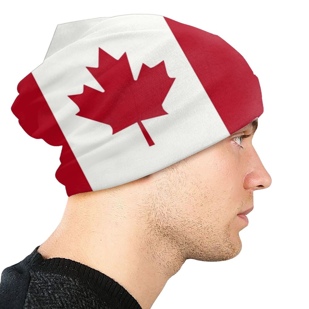Canada Flag Bonnet Hat Knitted Hat Men Women Cool Unisex Adult Canadian Proud Winter Warm Skullies Beanies Caps