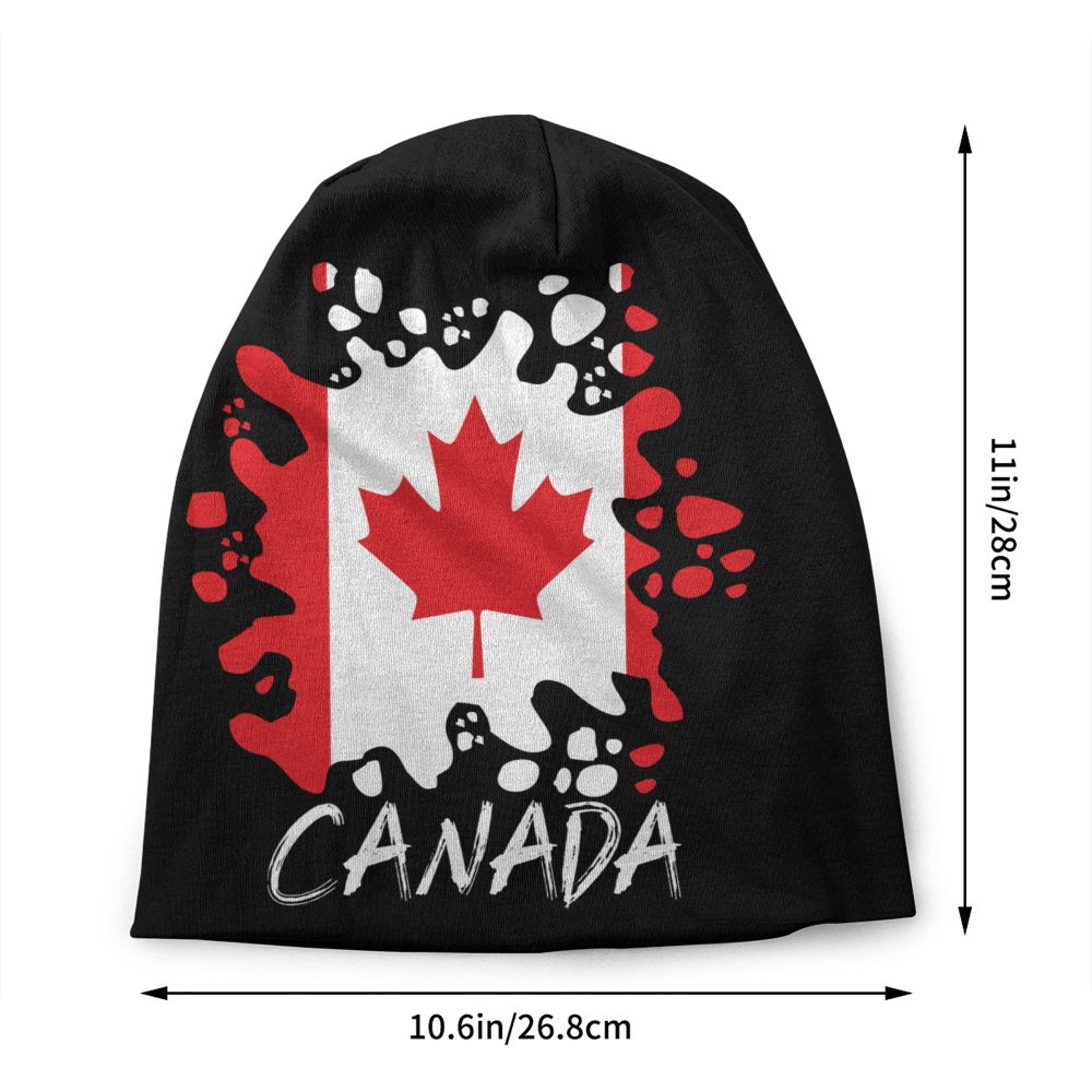 Canada Flag Bonnet Hat Knitted Hat Men Women Cool Unisex Adult Canadian Proud Winter Warm Skullies Beanies Caps