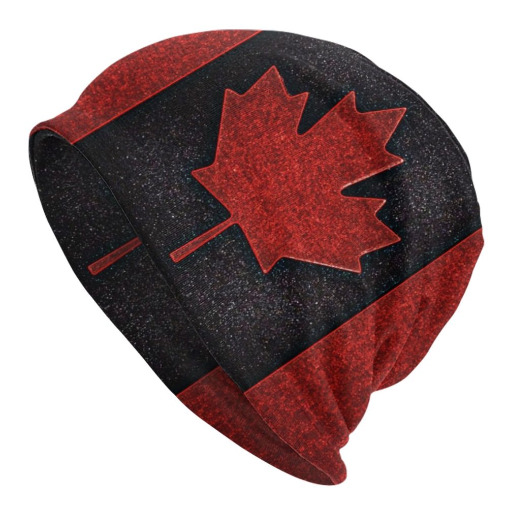 Canada Flag Bonnet Hat Knitted Hat Men Women Cool Unisex Adult Canadian Proud Winter Warm Skullies Beanies Caps
