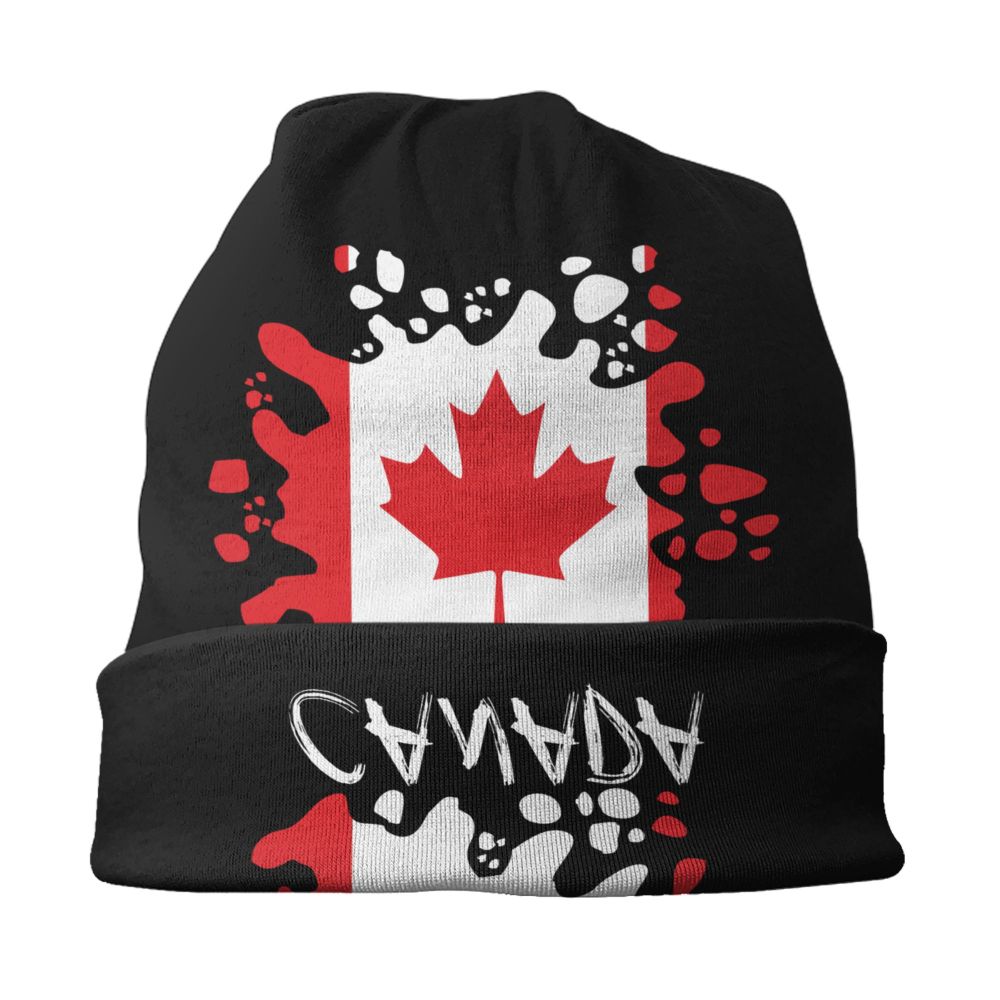 Canada Flag Bonnet Hat Knitted Hat Men Women Cool Unisex Adult Canadian Proud Winter Warm Skullies Beanies Caps