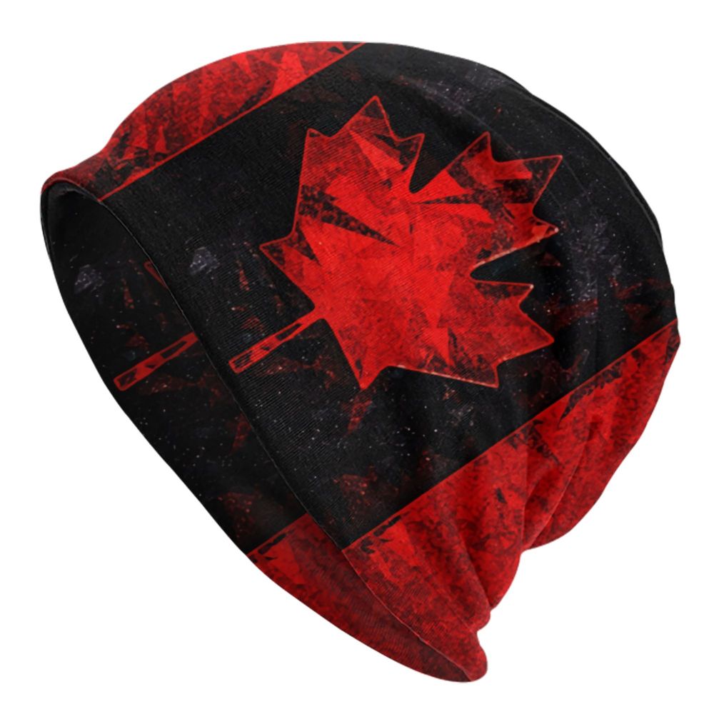 Canada Flag Bonnet Hat Knitted Hat Men Women Cool Unisex Adult Canadian Proud Winter Warm Skullies Beanies Caps