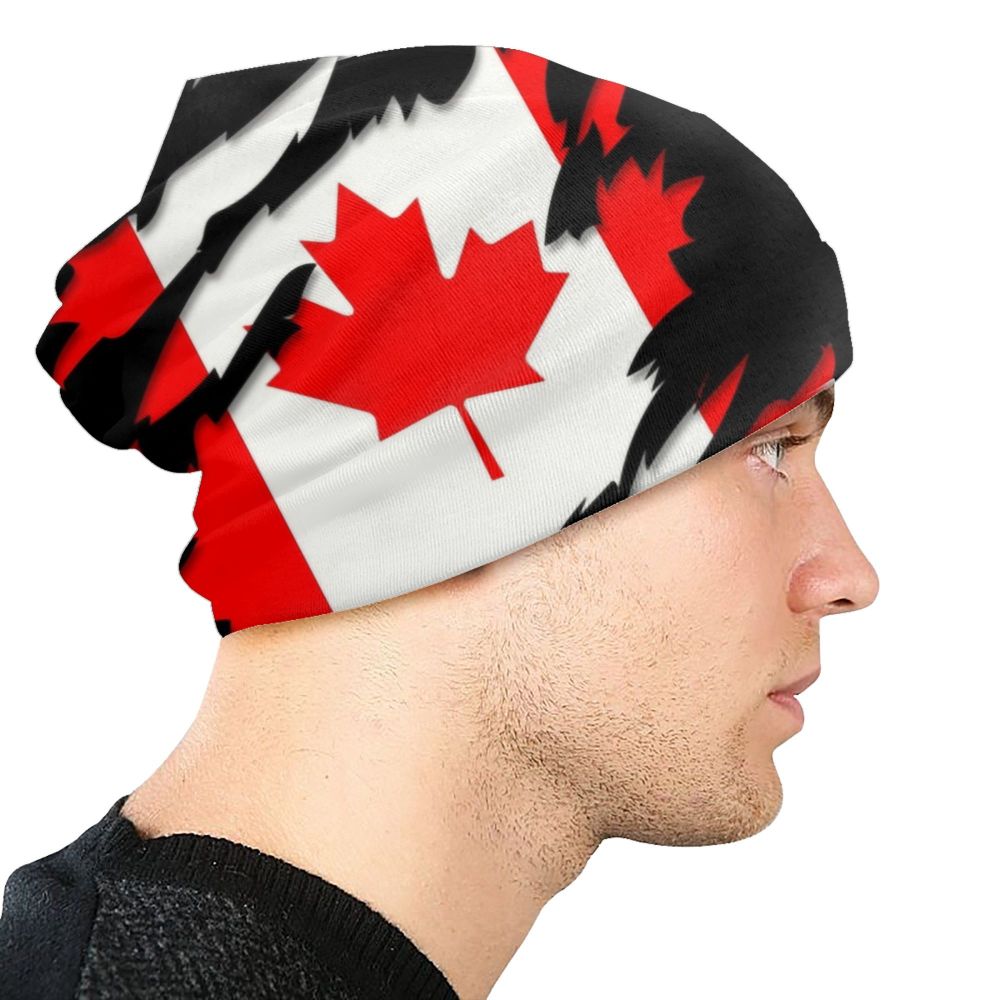 Canada Flag Bonnet Hat Knitted Hat Men Women Cool Unisex Adult Canadian Proud Winter Warm Skullies Beanies Caps