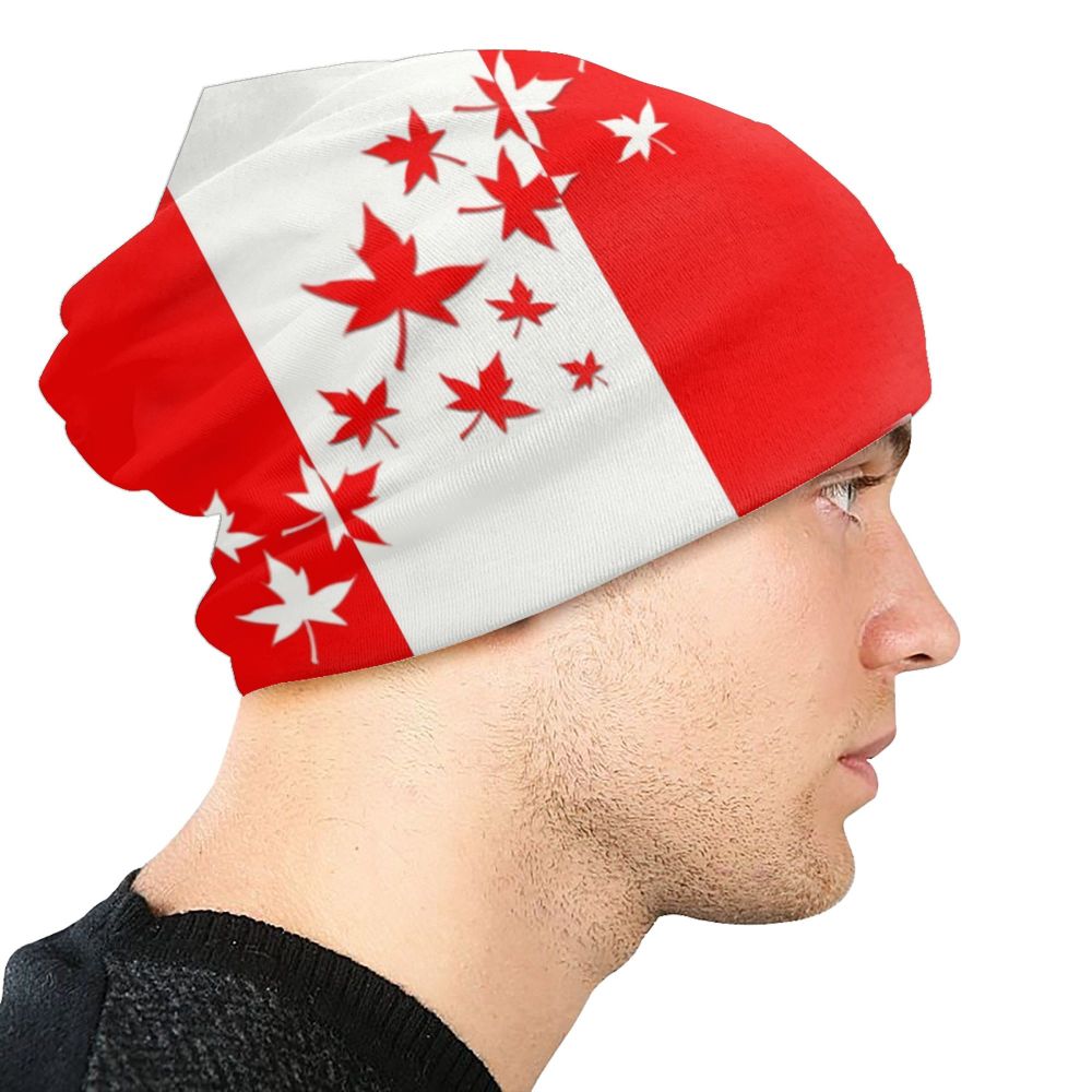 Canada Flag Bonnet Hat Knitted Hat Men Women Cool Unisex Adult Canadian Proud Winter Warm Skullies Beanies Caps