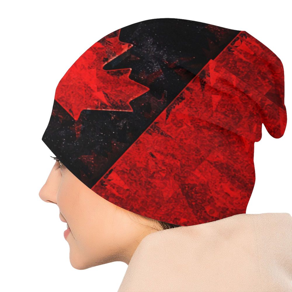 Canada Flag Bonnet Hat Knitted Hat Men Women Cool Unisex Adult Canadian Proud Winter Warm Skullies Beanies Caps