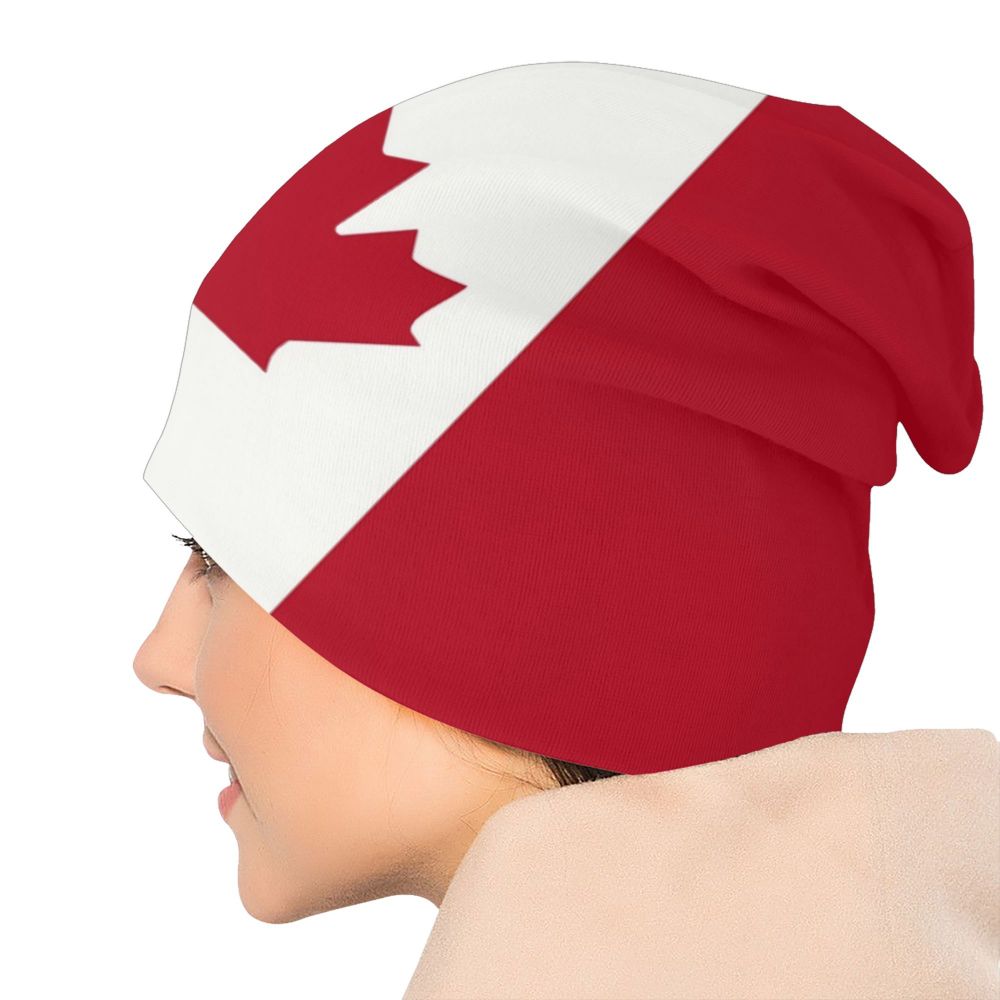 Canada Flag Bonnet Hat Knitted Hat Men Women Cool Unisex Adult Canadian Proud Winter Warm Skullies Beanies Caps