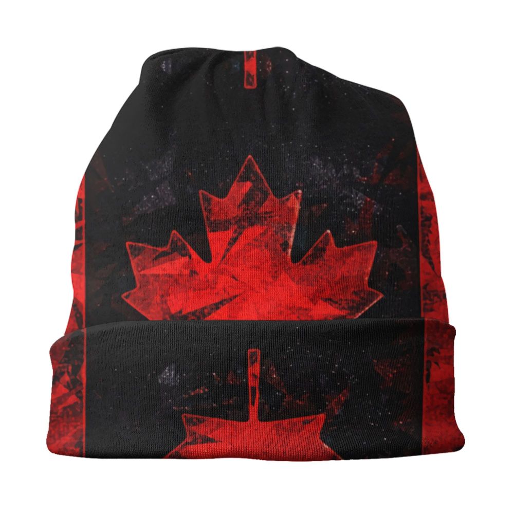 Canada Flag Bonnet Hat Knitted Hat Men Women Cool Unisex Adult Canadian Proud Winter Warm Skullies Beanies Caps