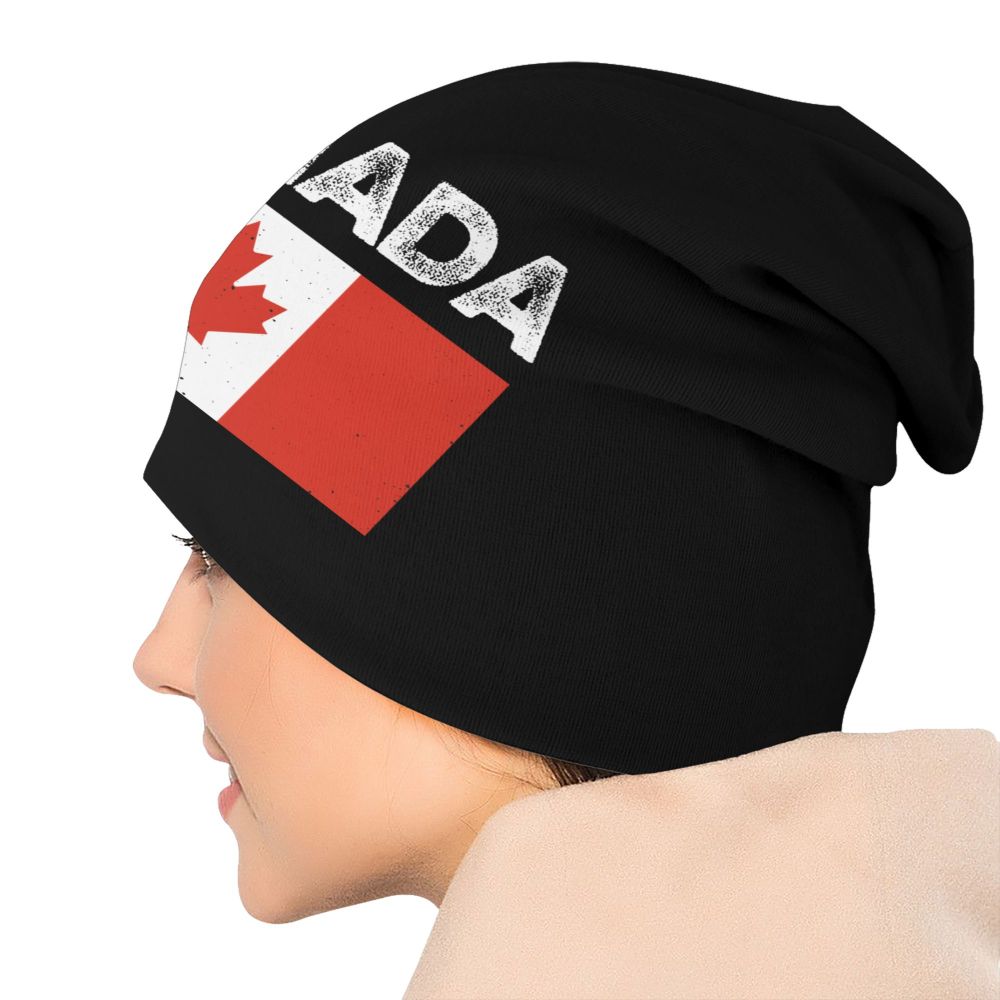 Canada Flag Bonnet Hat Knitted Hat Men Women Cool Unisex Adult Canadian Proud Winter Warm Skullies Beanies Caps