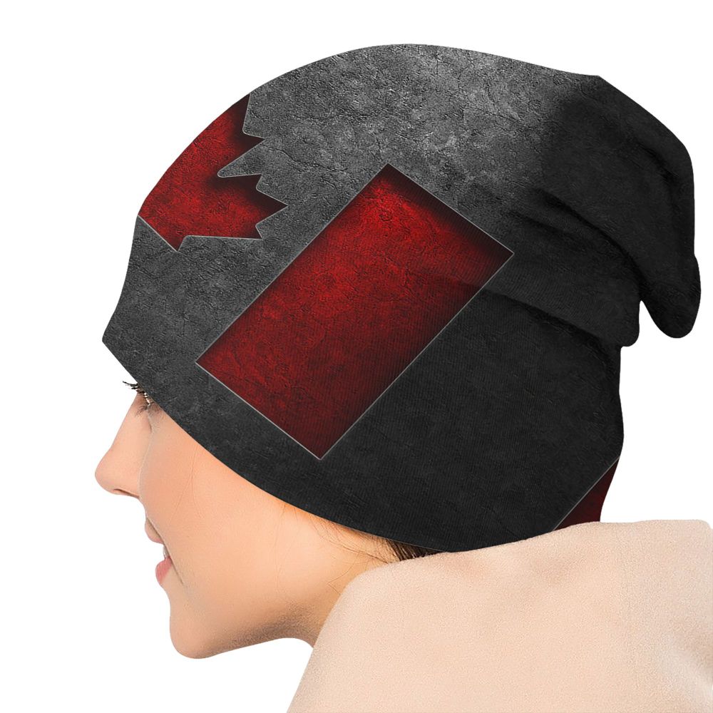 Canada Flag Bonnet Hat Knitted Hat Men Women Cool Unisex Adult Canadian Proud Winter Warm Skullies Beanies Caps