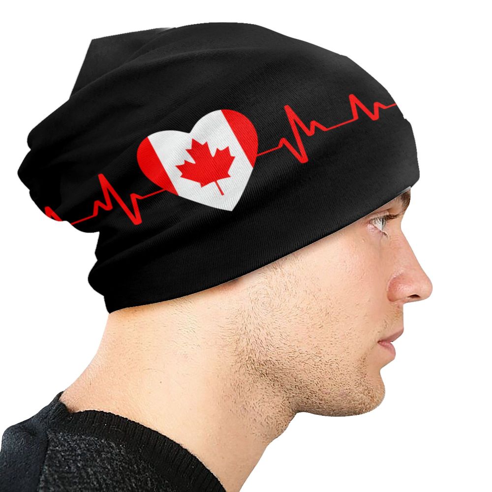Canada Flag Bonnet Hat Knitted Hat Men Women Cool Unisex Adult Canadian Proud Winter Warm Skullies Beanies Caps