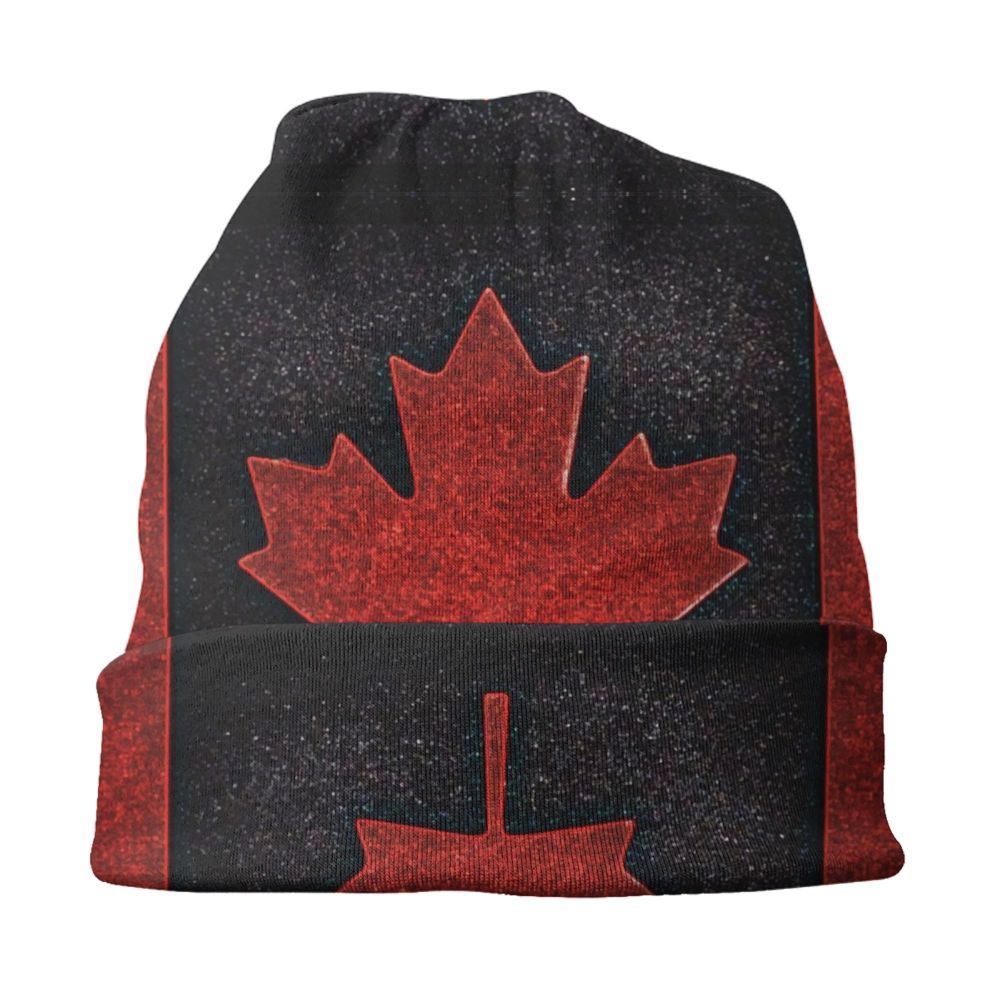Canada Flag Bonnet Hat Knitted Hat Men Women Cool Unisex Adult Canadian Proud Winter Warm Skullies Beanies Caps