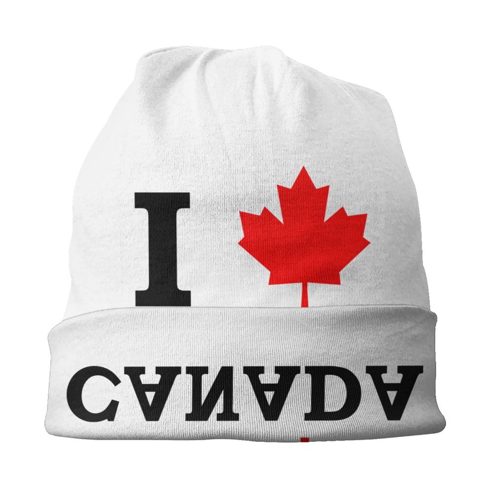 Canada Flag Bonnet Hat Knitted Hat Men Women Cool Unisex Adult Canadian Proud Winter Warm Skullies Beanies Caps