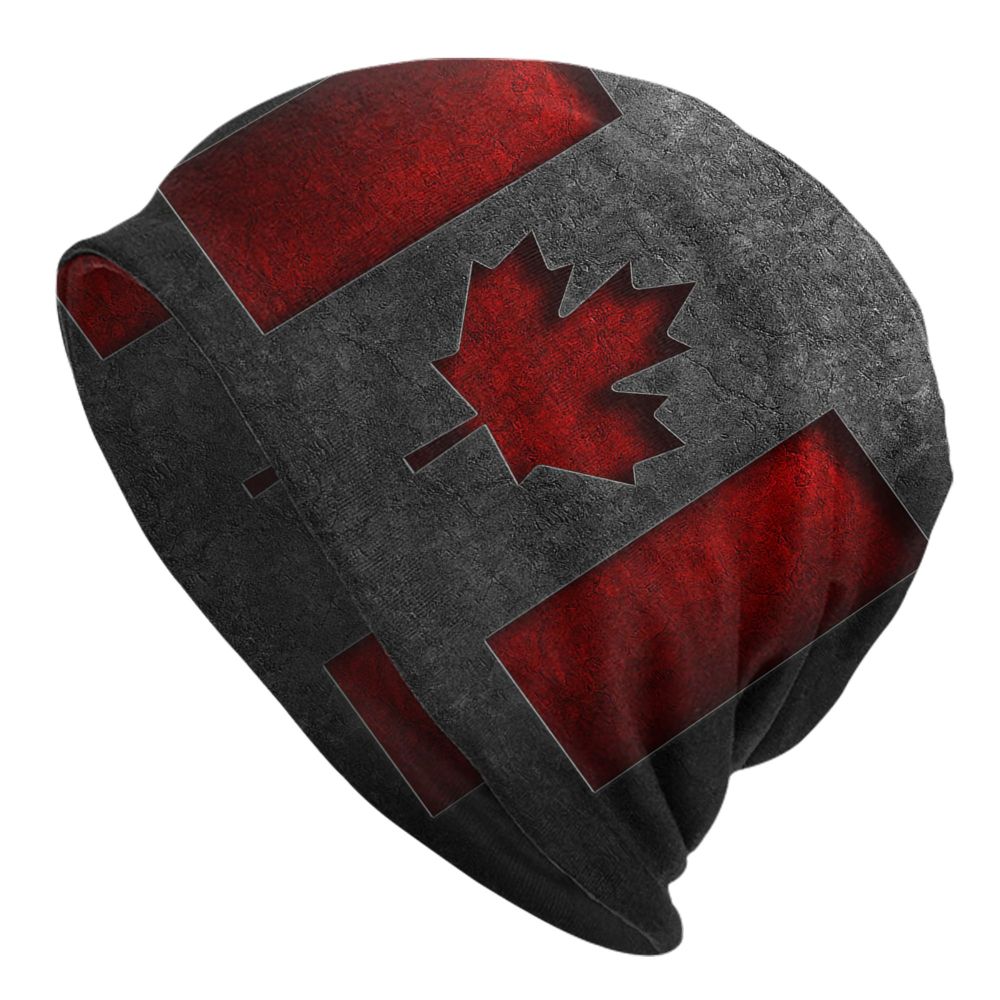 Canada Flag Bonnet Hat Knitted Hat Men Women Cool Unisex Adult Canadian Proud Winter Warm Skullies Beanies Caps