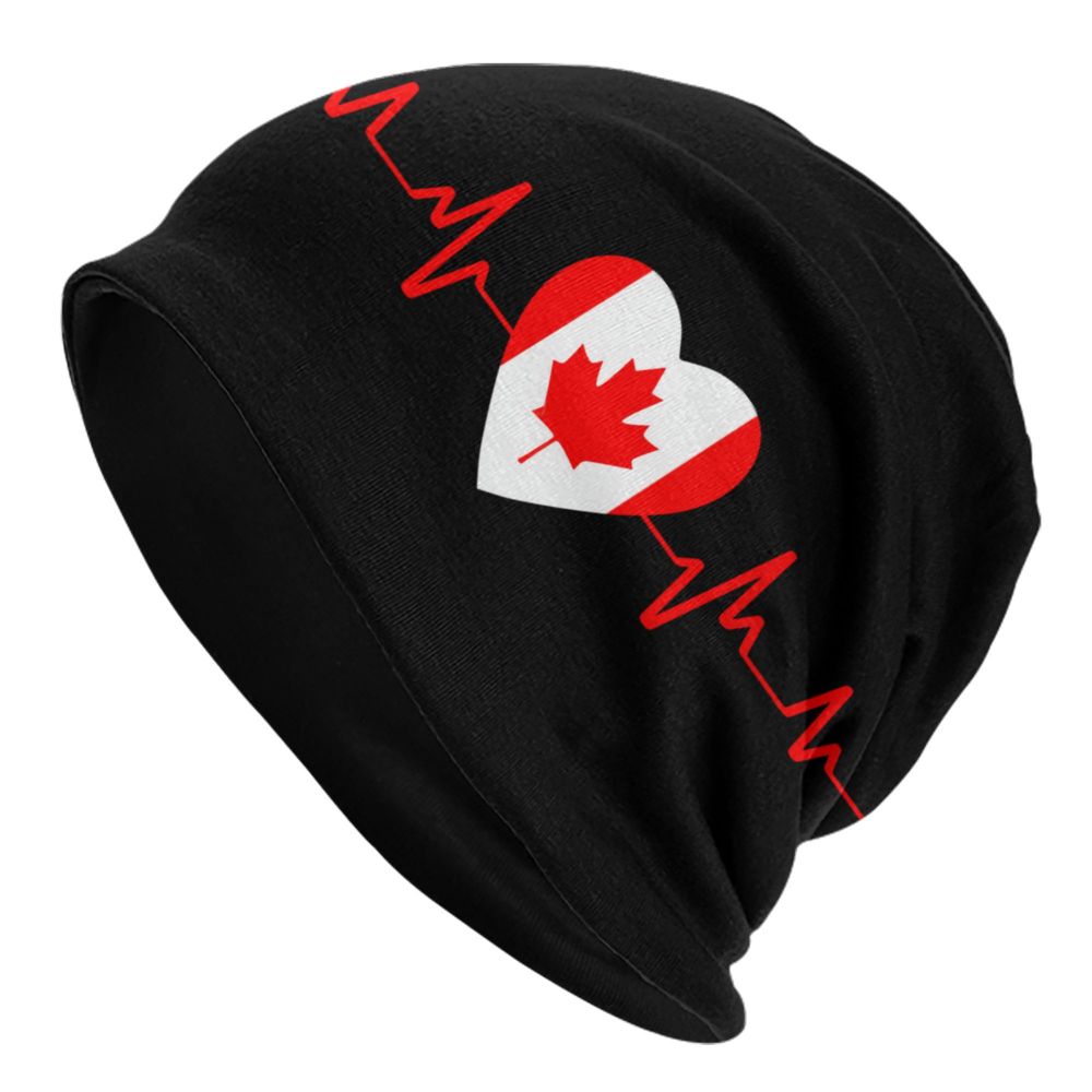 Canada Flag Bonnet Hat Knitted Hat Men Women Cool Unisex Adult Canadian Proud Winter Warm Skullies Beanies Caps