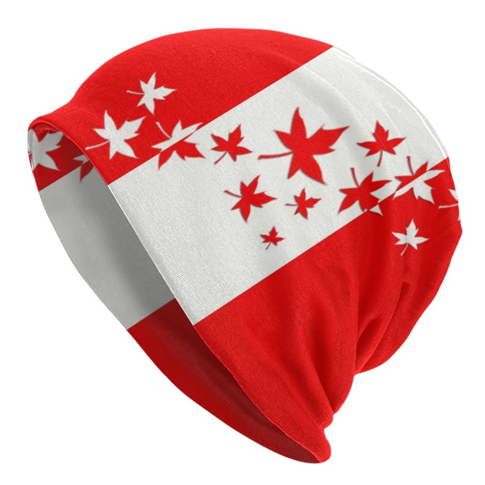 Canada Flag Bonnet Hat Knitted Hat Men Women Cool Unisex Adult Canadian Proud Winter Warm Skullies Beanies Caps