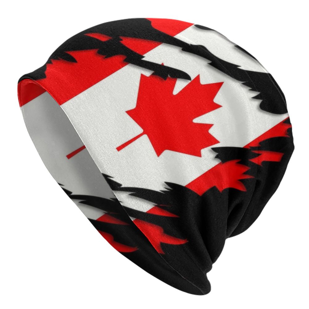Canada Flag Bonnet Hat Knitted Hat Men Women Cool Unisex Adult Canadian Proud Winter Warm Skullies Beanies Caps