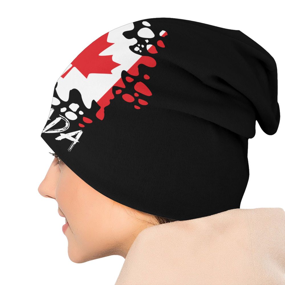 Canada Flag Bonnet Hat Knitted Hat Men Women Cool Unisex Adult Canadian Proud Winter Warm Skullies Beanies Caps