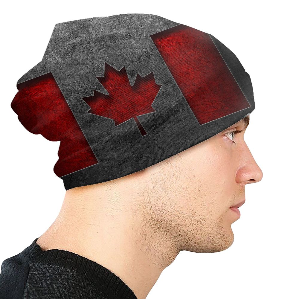 Canada Flag Bonnet Hat Knitted Hat Men Women Cool Unisex Adult Canadian Proud Winter Warm Skullies Beanies Caps